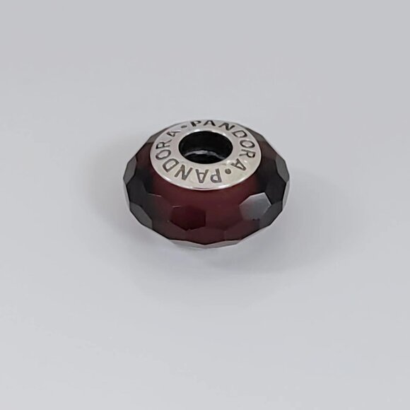 Pandora Red Fascinating Faceted Murano Glass Charm Bead S925 ALE - Picture 6 of 6